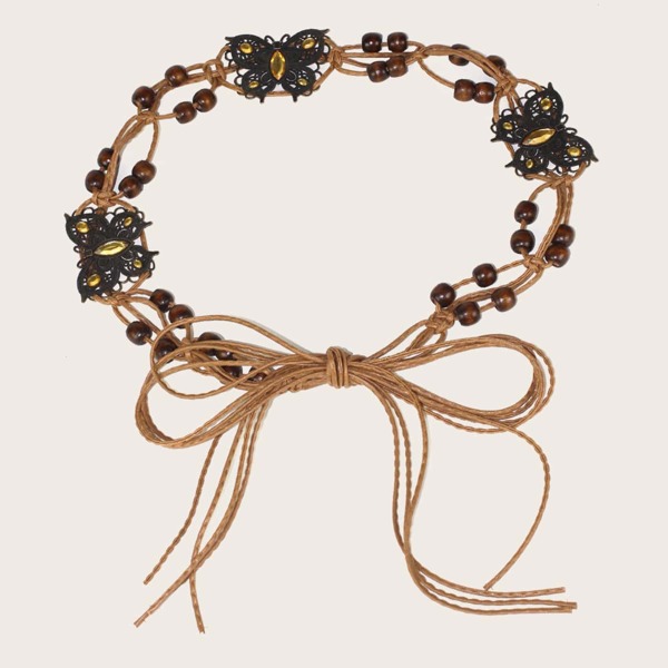 

Butterfly Decor Rope Belt, Multicolor