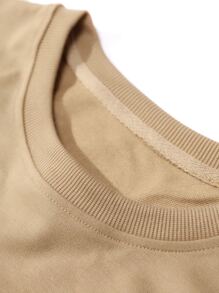 ROMWE MEN Áo nỉ Nam Hoa Giải trí - Màu Khaki - Xem 5