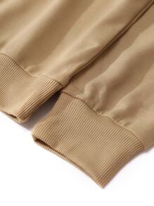 ROMWE MEN Áo nỉ Nam Hoa Giải trí - Màu Khaki - Xem 4