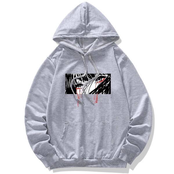 

Guys Kangaroo Pocket Comic Graphic Drawstring Hoodie, Light grey