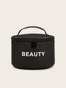 1 pezzo Borsa cosmetica portatile semplice e di grande capacità, borsa da viaggio per profumi e articoli da toeletta, borsa per lo stoccaggio di prodotti per la cura della pelle, borsa per il trucco per donne e ragazze, borsa per il trucco, borsa per prodotti per la cura della pelle, borsa da toeletta, cubi di imballaggio, accessori da viaggio, organizer da viaggio per il trucco, regali essenziali, borse con cerniera, accessori per unghie