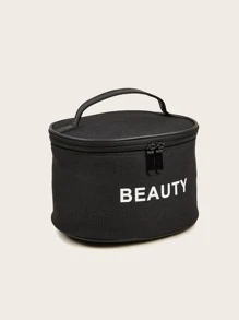 1 pezzo Borsa cosmetica portatile semplice e di grande capacità, borsa da viaggio per profumi e articoli da toeletta, borsa per lo stoccaggio di prodotti per la cura della pelle, borsa per il trucco per donne e ragazze, borsa per il trucco, borsa per prodotti per la cura della pelle, borsa da toeletta, cubi di imballaggio, accessori da viaggio, organizer da viaggio per il trucco, regali essenziali, borse con cerniera, accessori per unghie