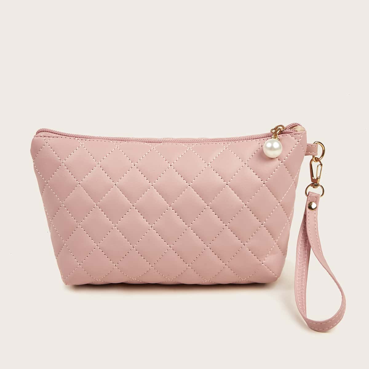 

Plain Zippered Makeup Bag, Pink