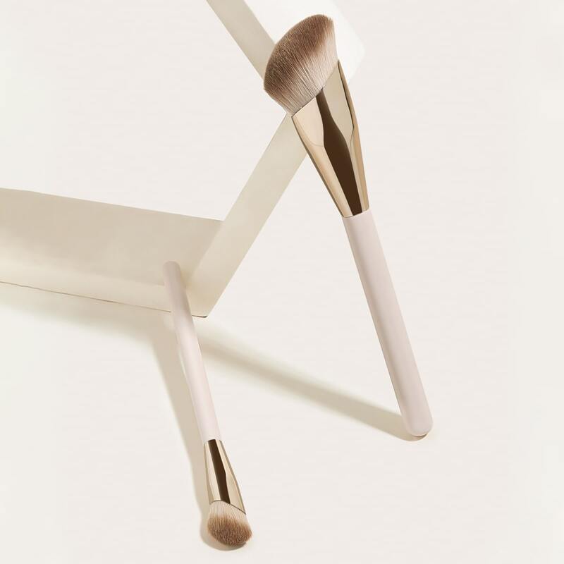 

2pcs Makeup Brush Set, Apricot