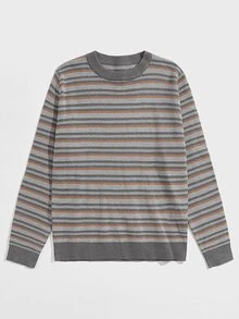 Manfinity Men Striped Pattern Sweater - Multicolor - View 4