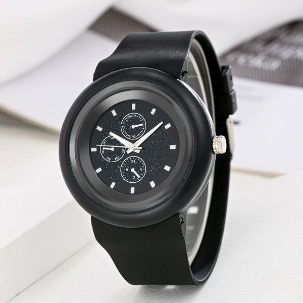 

Triple Dial Round Pointer Quartz Watch