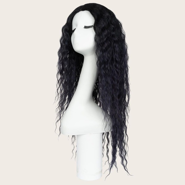 

Natural Long Curly Wig, Black