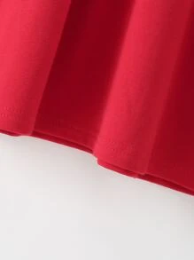 Niñas Vestido con estampado geométrico - Rojo - Ver 3