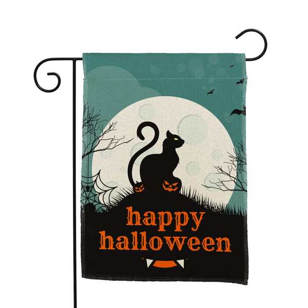 

Halloween Cat Print Garden Flag, Multicolor