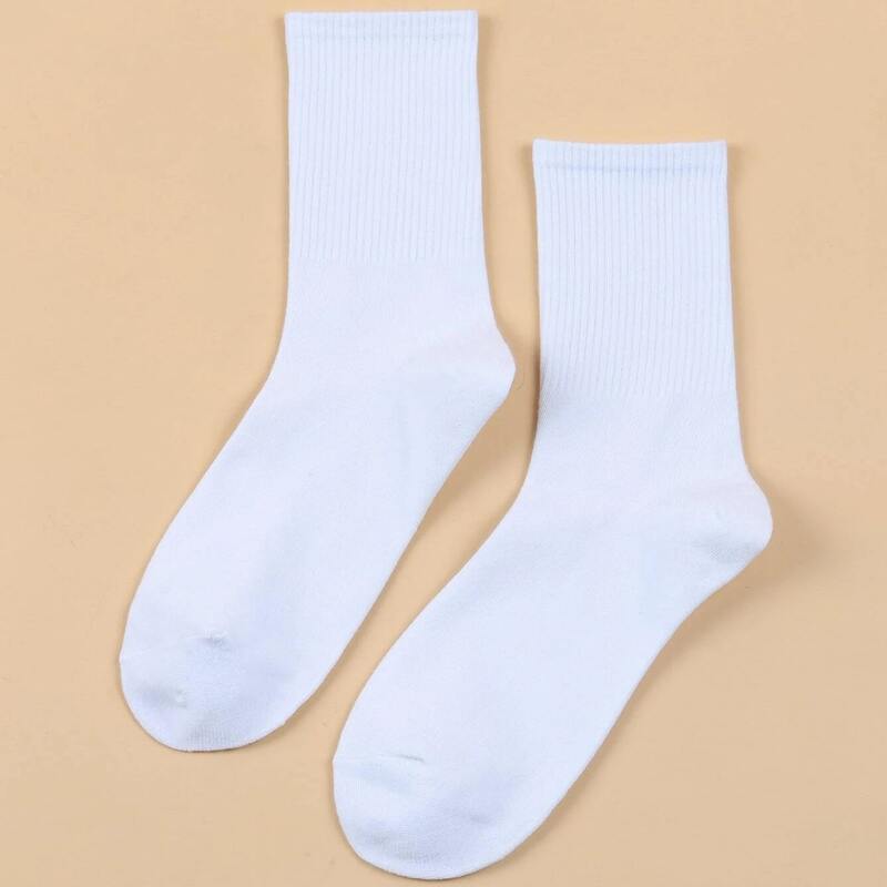 

Solid Crew Socks, White