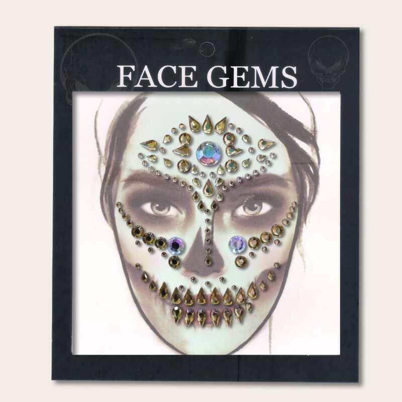 

1sheet Halloween Rhinestone Decor Eye Tattoo Sticker, Yellow