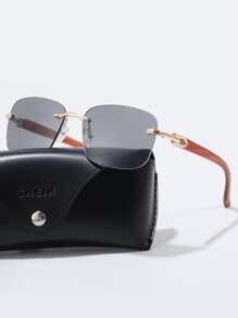 Men Rimless Fashion Glasses - Grey - View 1