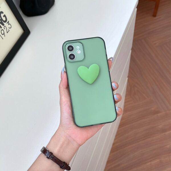 

Heart Phone Case, Green