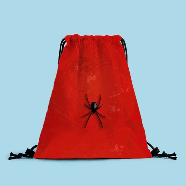 

Spider Graphic Drawstring Backpack, Red
