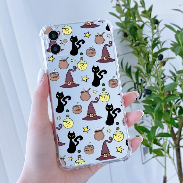 

Halloween Cartoon Graphic Phone Case, Multicolor