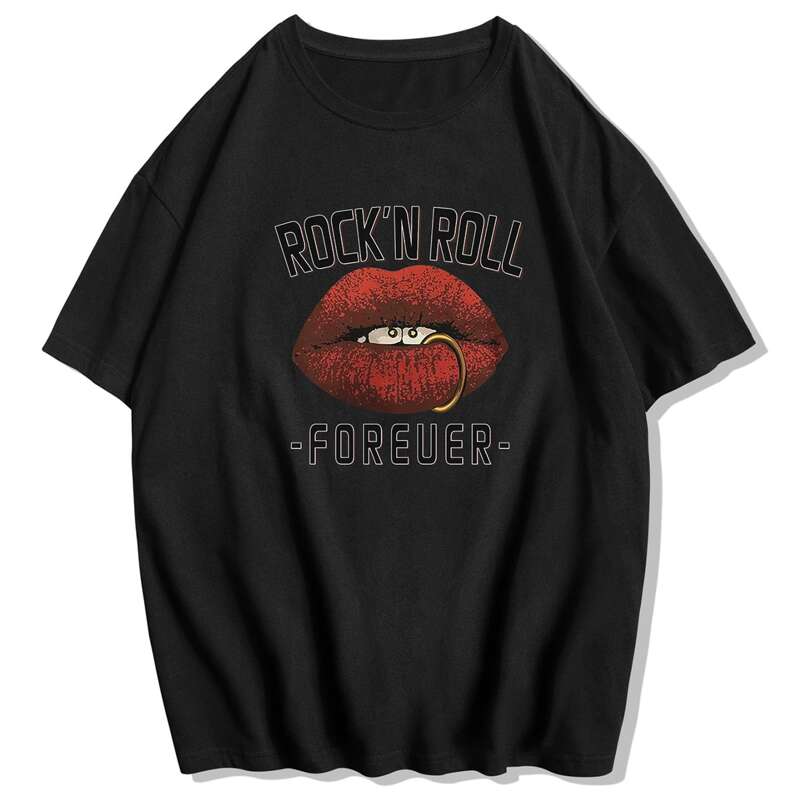 

Guys Letter Mouth Graphic Tee, Black