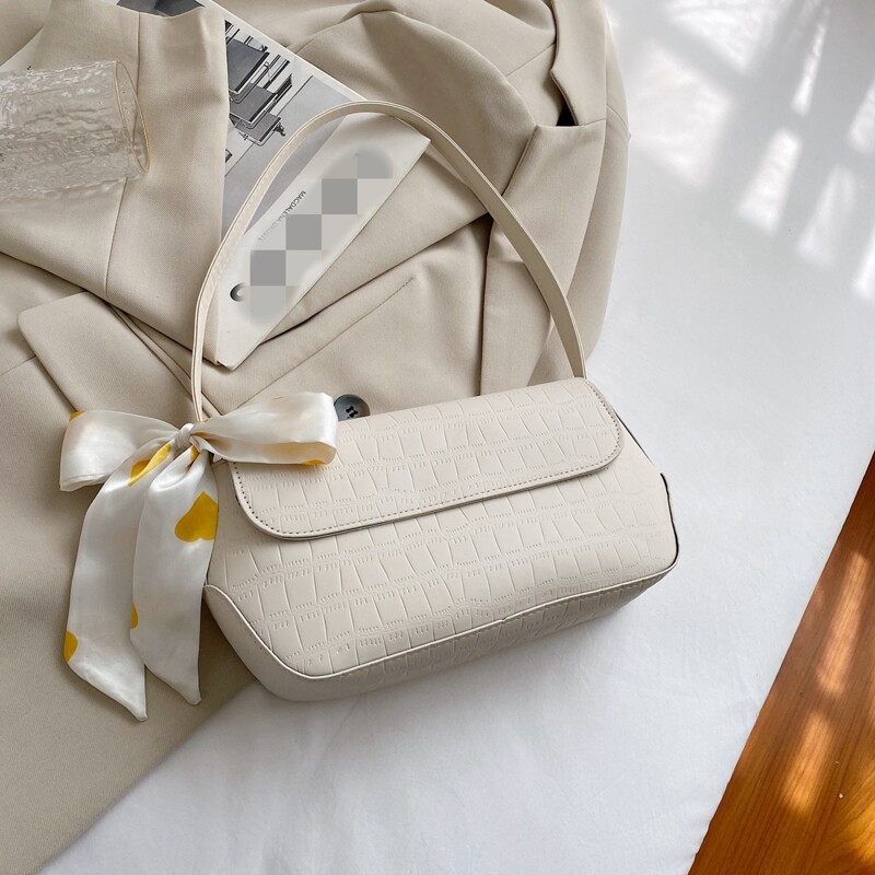 

Stone Grain Flap Shoulder Bag, Beige