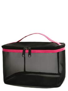 網紗化妝包 - 黑色 - 查看 4