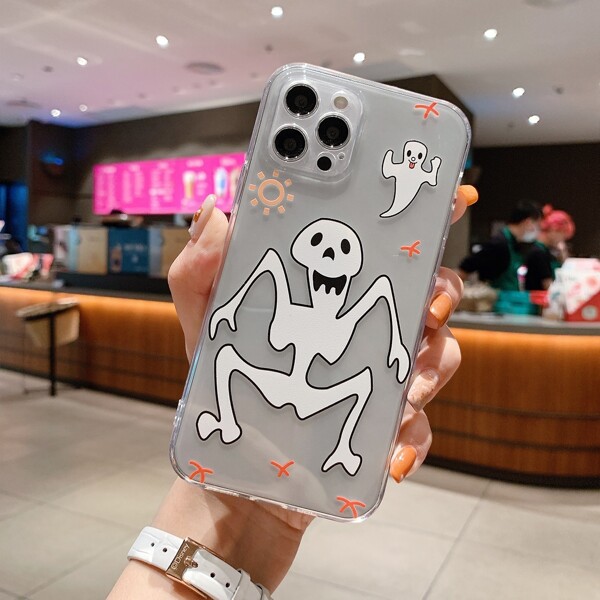 

Halloween Ghost Print Phone Case, Multicolor