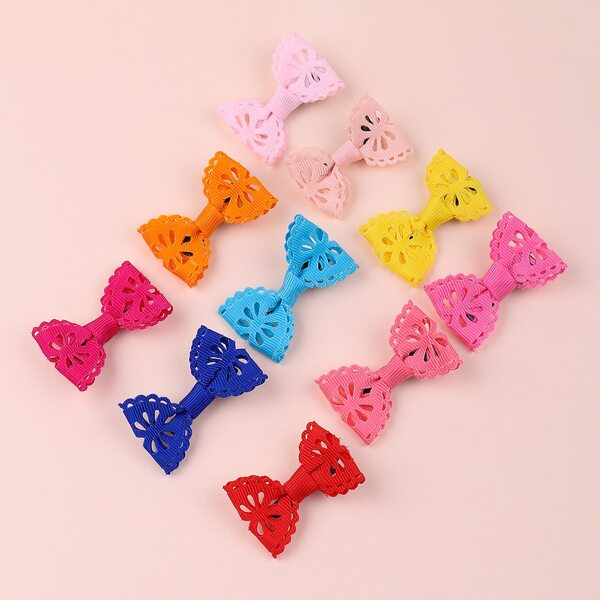 

10pcs Toddler Girls Bow Knot Hair Clip, Multicolor