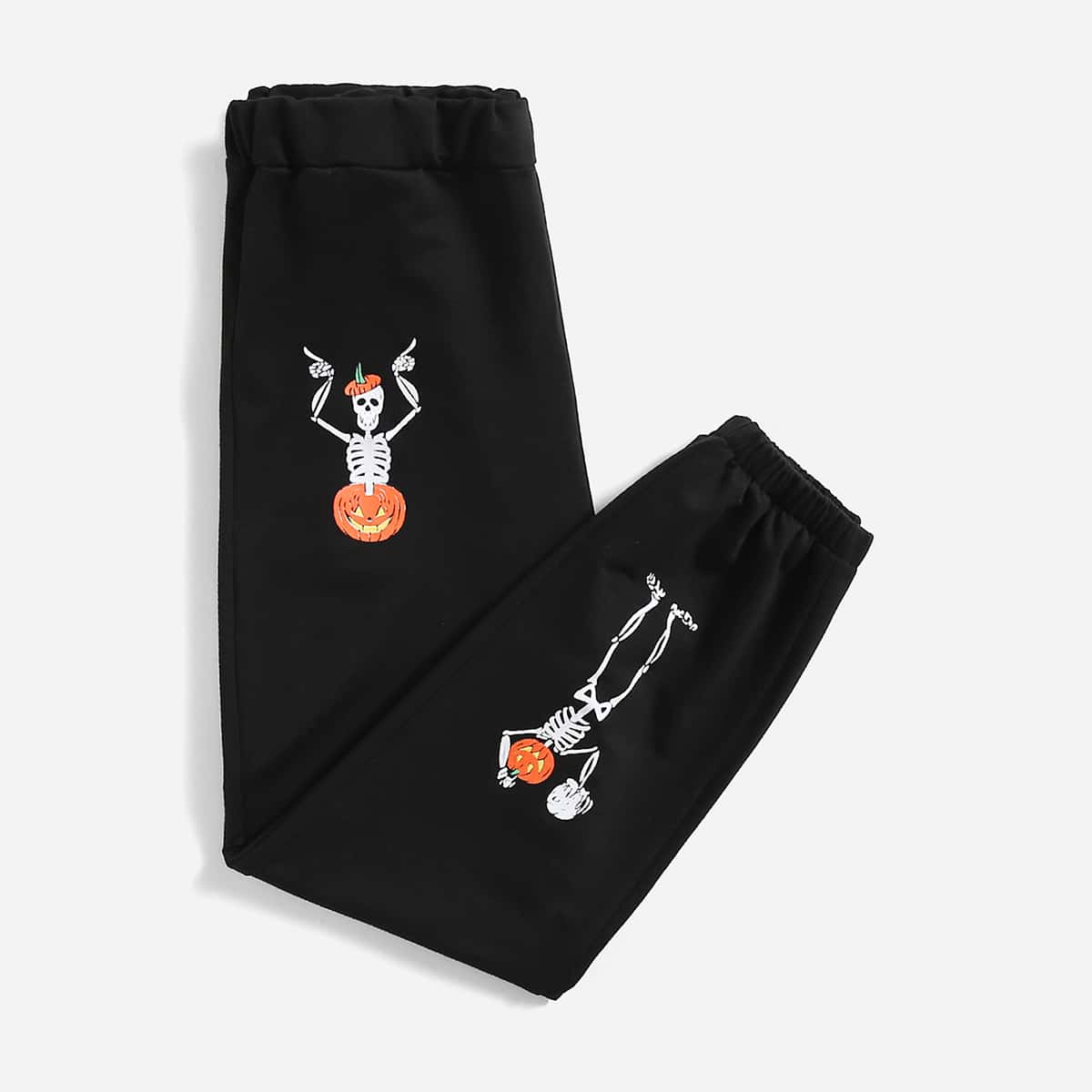 

Halloween Graphic Sweatpants, Black