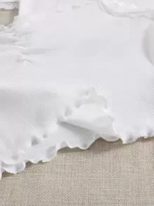 SHEIN 3 piezas Top de tirantes ribete con encaje - Blanco - Ver 5