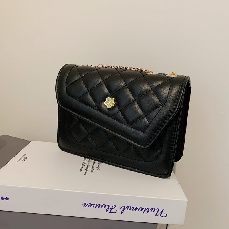 

Quilted Flap Shoulder Bag, Black