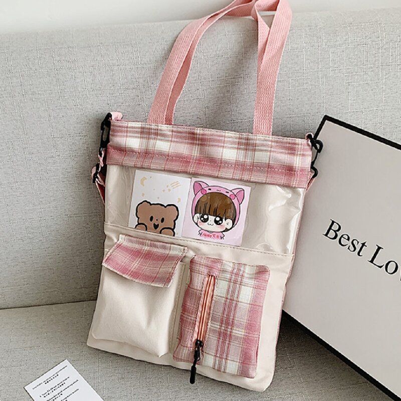 

Pocket Front Tote Bag, Pink