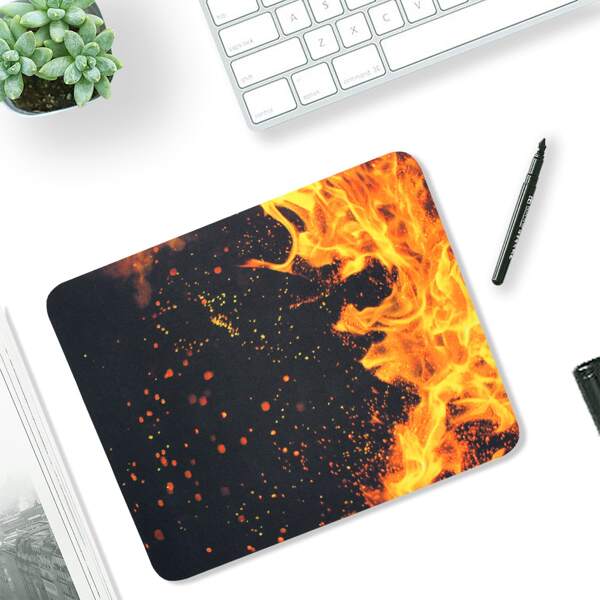 

Fire Print Mouse Pad, Multicolor