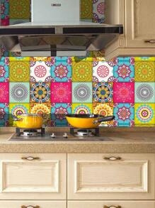 10pcs Mandala Pattern Wall Sticker Rama Decoration - Multicolor - View 1