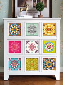 10pcs Mandala Pattern Wall Sticker Rama Decoration - Multicolor - View 2