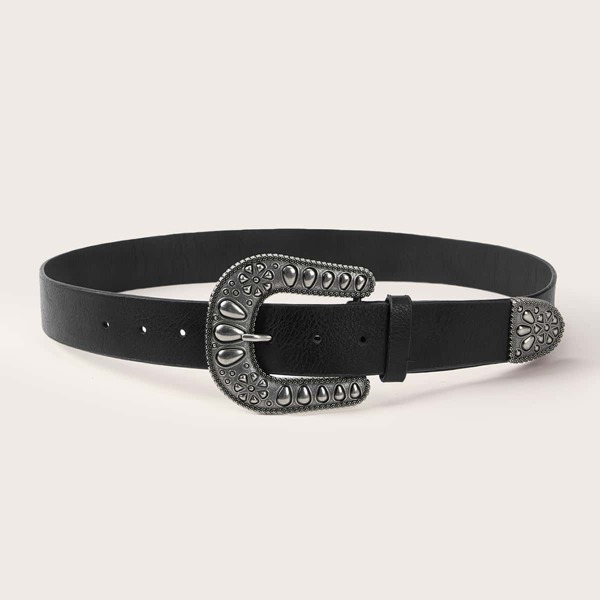 

PU Buckle Belt, Black
