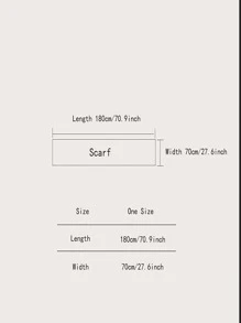 簡約素色絲巾 - 灰色 - 查看 3