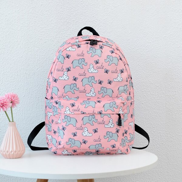 

3pcs Cartoon Graphic Backpack Set, Multicolor