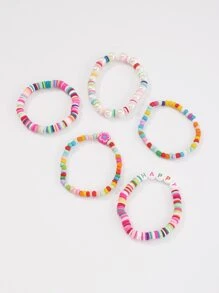 5 pcs gelang manik-manik - MultiWarna - View 2