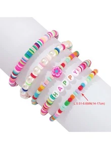 5 pcs gelang manik-manik - MultiWarna - View 5