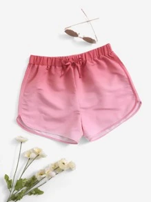 SHEIN Swim Summer Beach Ombre Swim Shorts - Hot Pink - View 4