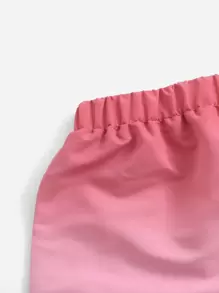 SHEIN Swim Summer Beach Ombre Swim Shorts - Hot Pink - View 5
