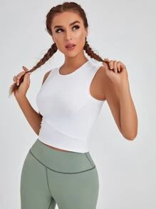 Easithlete Absorbs Sweat Breathable Feels Like Skin Sports Tank Top - White - View 1