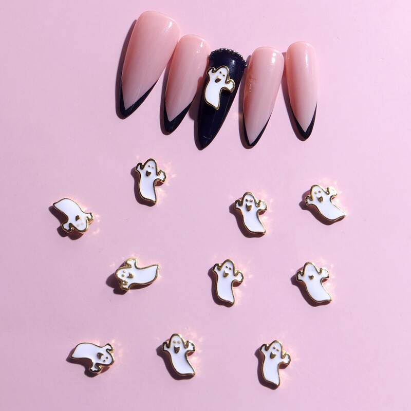 

10pcs Halloween Ghost Nail Art Decoration, White