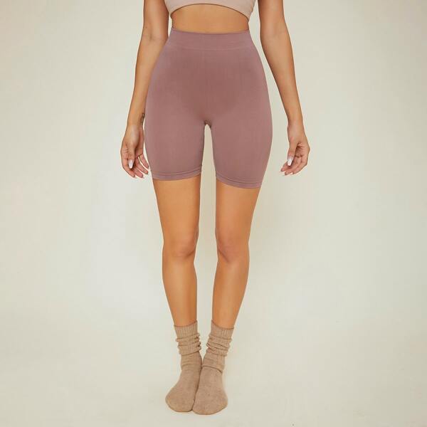

Solid Shapewear Shorts, Mocha brown