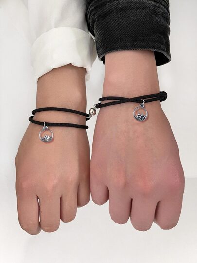 2pcs Magnetic Rope Bracelet