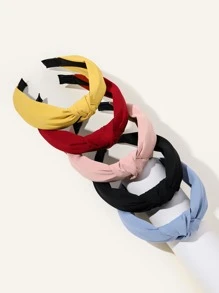 5 piezas Diadema con decoración de nudos, Diadema, Aros para el cabello, Accesorios para el cabello, Accesorios para la cabeza - Multicolor - Ver 1