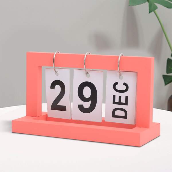 

1pc Wooden Calendar, Pink