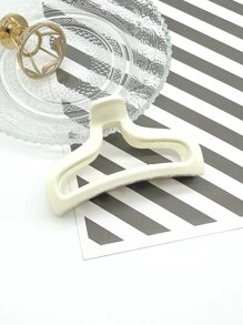 Simple Hair Claw - White - View 2