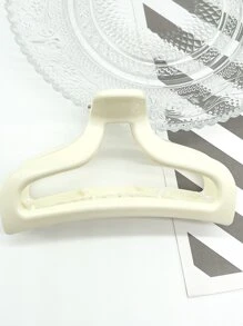 Simple Hair Claw - White - View 3