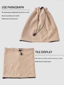 Cubrebocas Multifunción de doble cara con protección solar y anti-UV para cuello - Beis - Ver 3