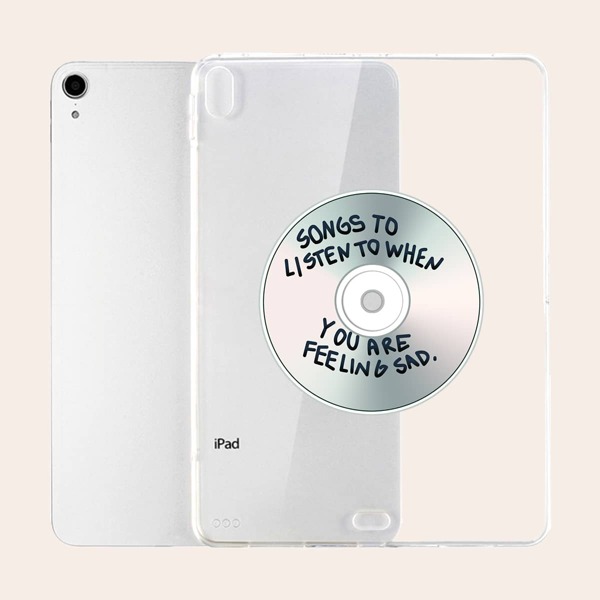 

Slogan Graphic Case For iPad, Clear