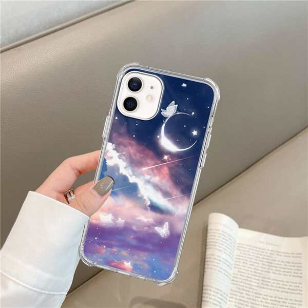 

Moon & Butterfly Phone Case, Multicolor