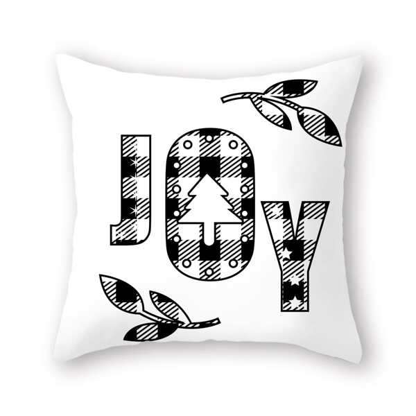 

Letter Graphic Cushion Cover Without Filler, Multicolor
